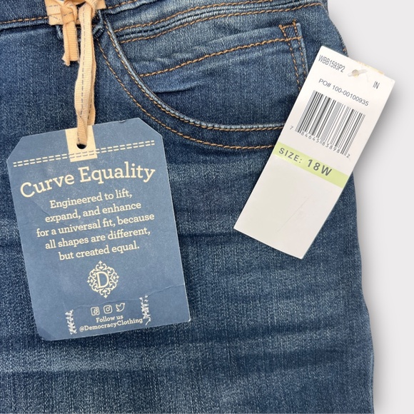 Democracy Jeans Womens 18W Blue Ab Solution Ankle Skimmer Curve Equality Stretch - Picture 12 of 13